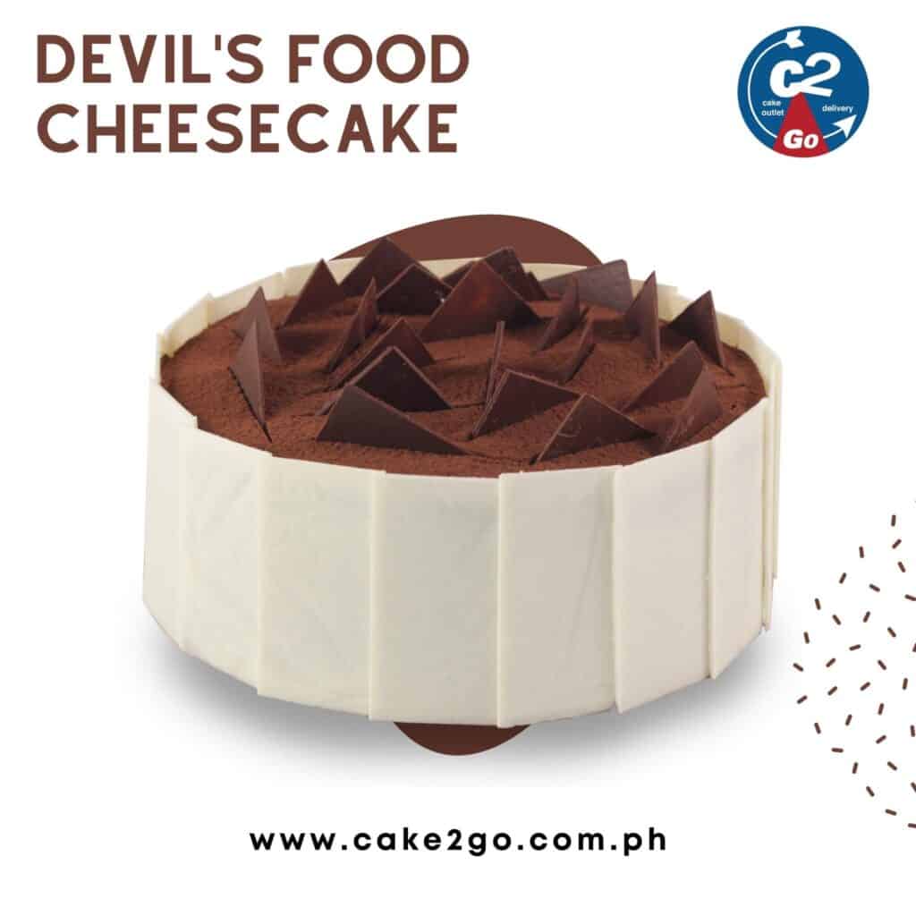Cake2Go's best selling cake is Devil's Food Cheesecake