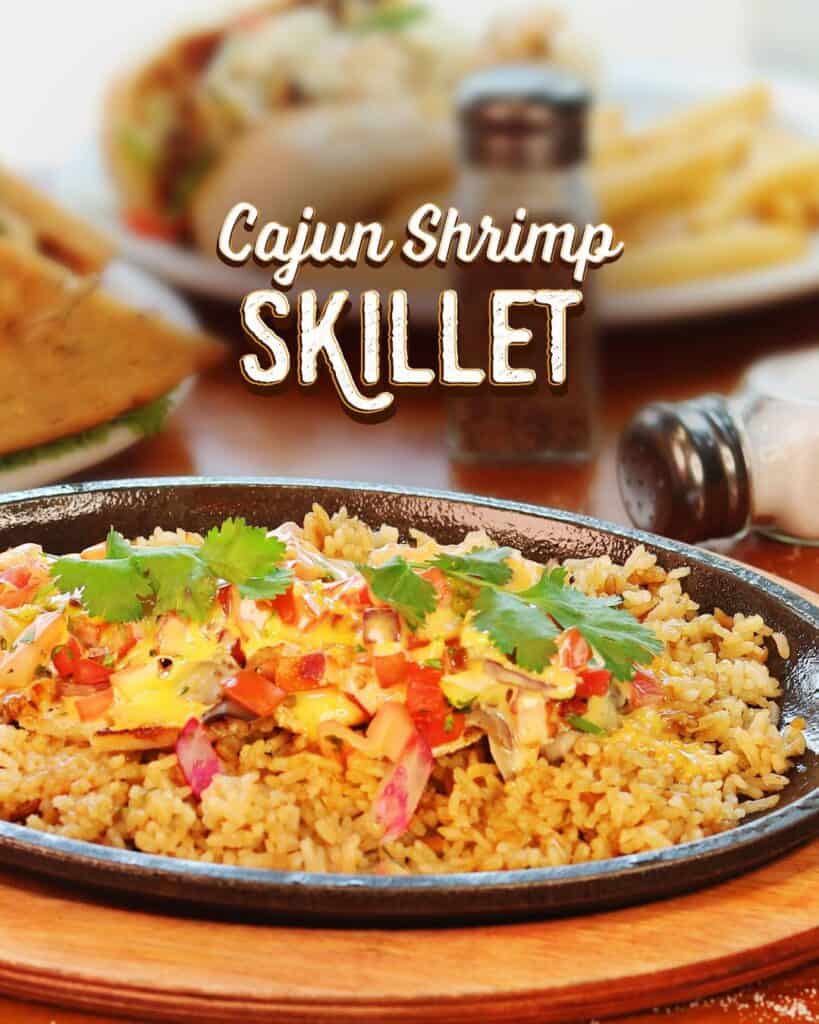 Denny's menu Cajun Shrimp skillet