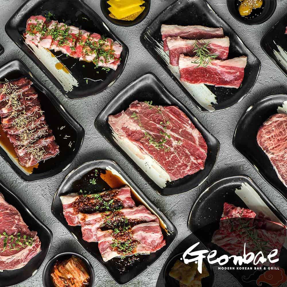 Geonbae plates of meats