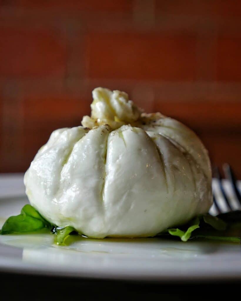 The best-selling homemade Burrata of Gino's Brick Oven Pizza