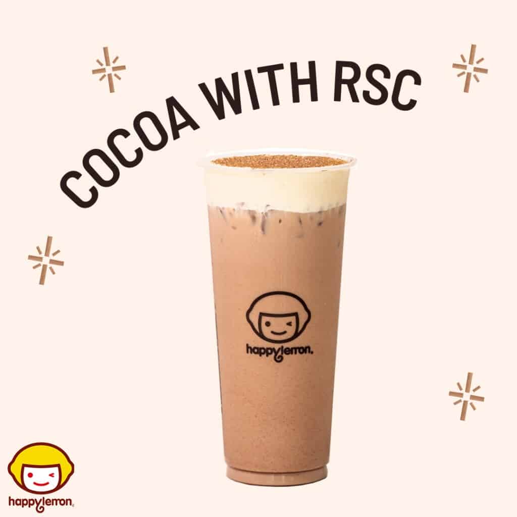 A best-selling drink in RSC Series in Cocoa with Rock Salt and Cheese