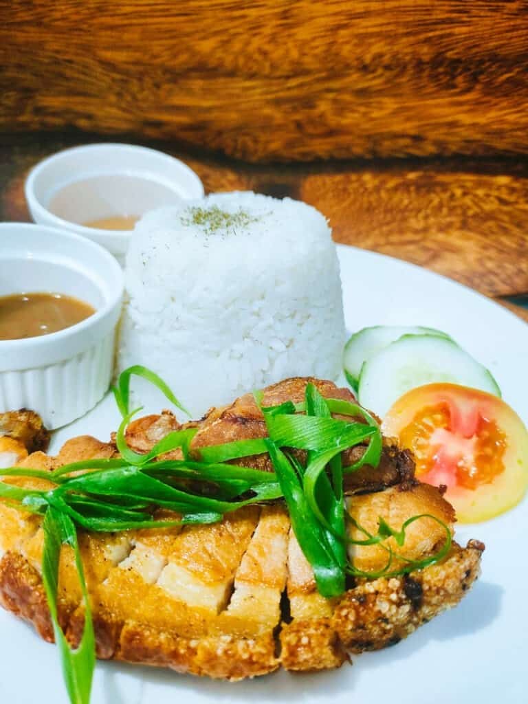 Lechon Kawali rice meal is one of the popular dishes at Kanlungan Cafe