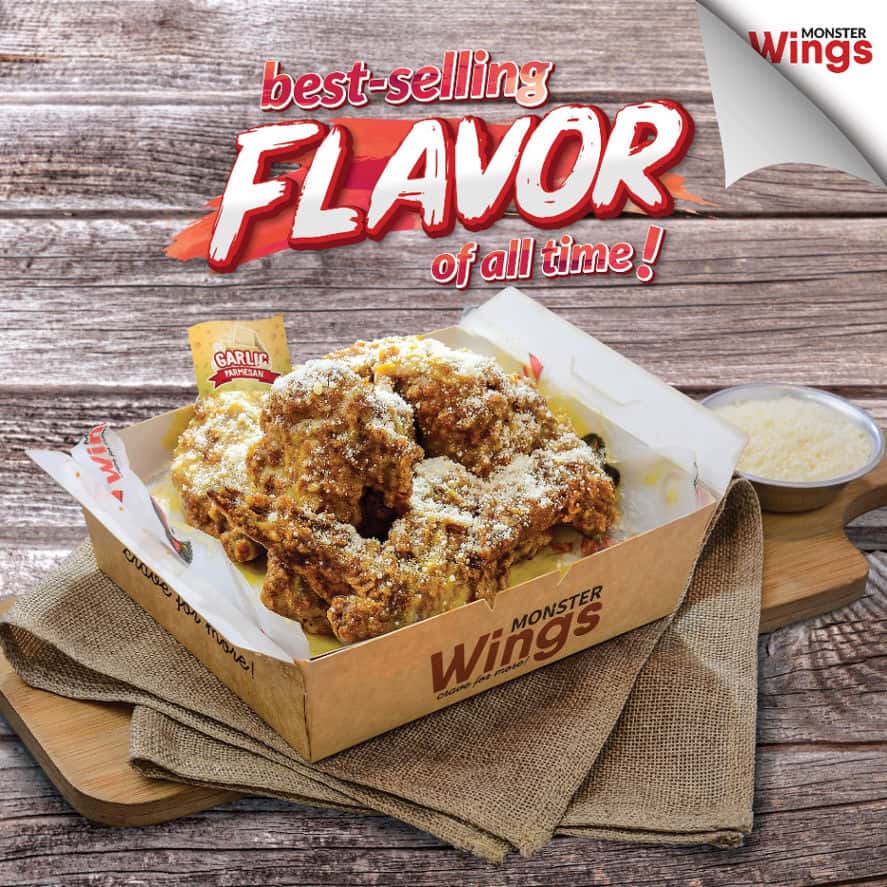 The best selling flavor of all time, the Garlic Parmesan Chicken wings