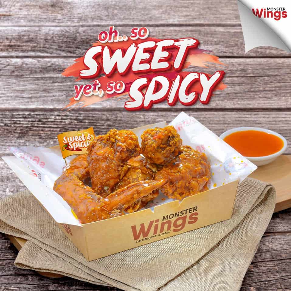 Sweet and Spicy Chicken Wings available in Monster Wings