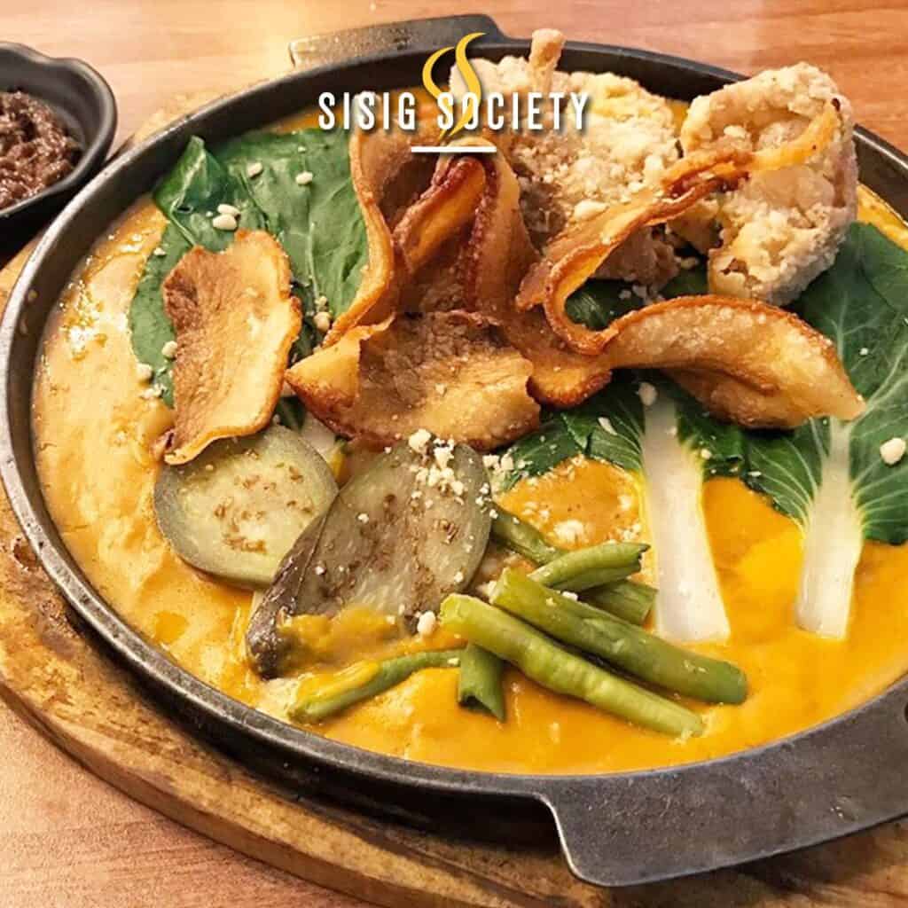 Sisig Society's version of Kare Kare with Crispy pork