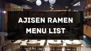 ajisen ramen menu prices philippines