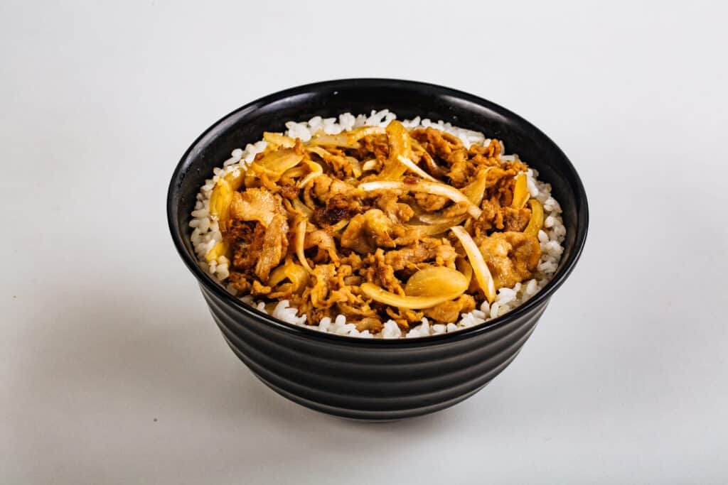 Crunchy and delightful Pork Teriyaki Don under Donburi menu at Ajisen Ramen