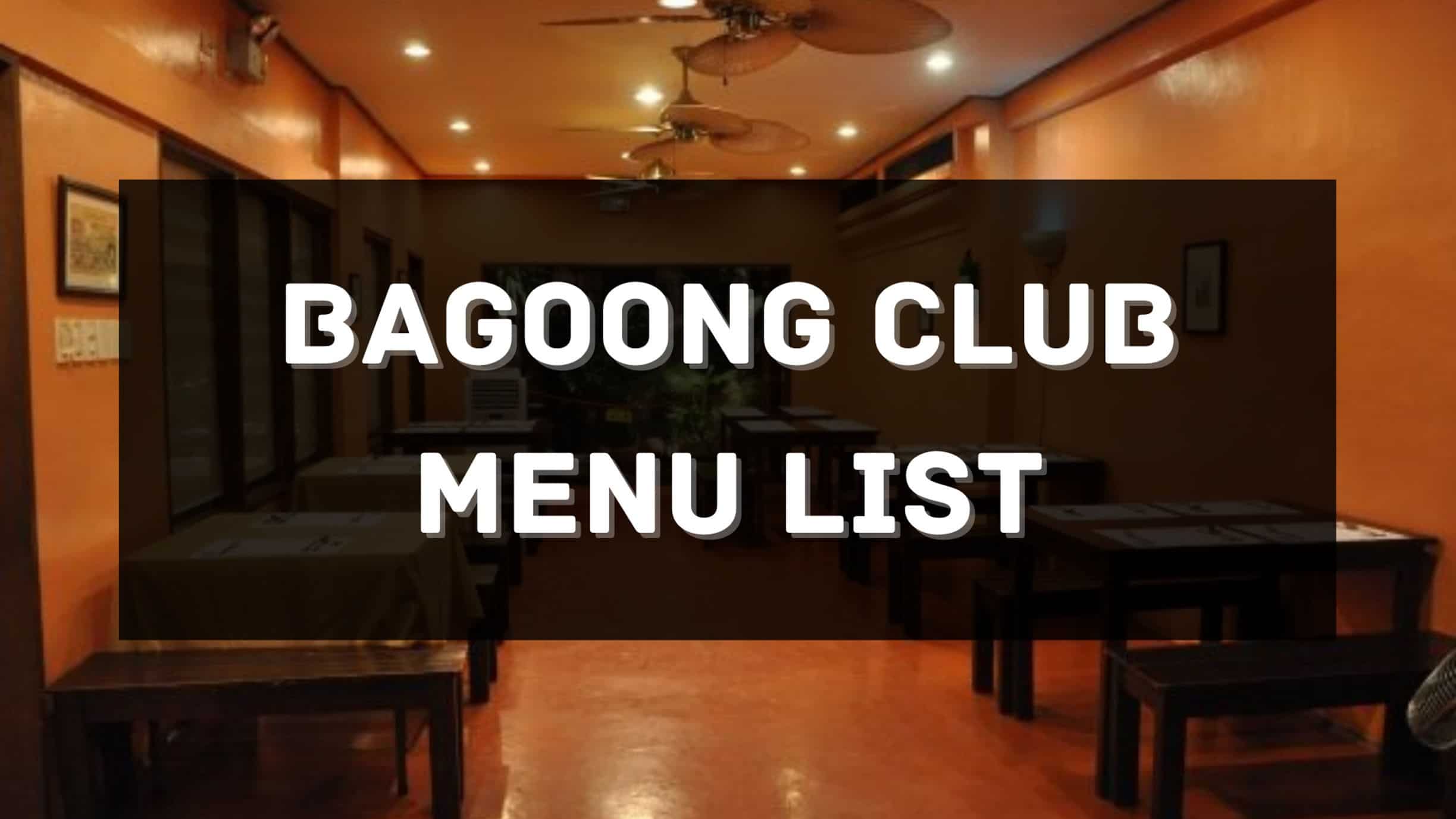 bagoong club menu prices philippines
