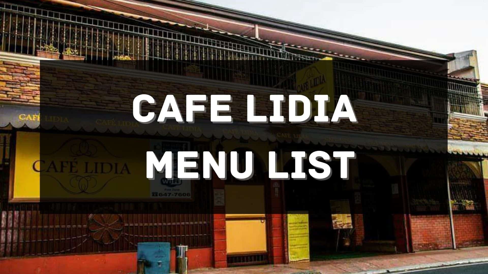 cafe lidia menu prices philippines