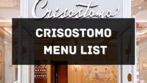 crisostomo menu prices philippines