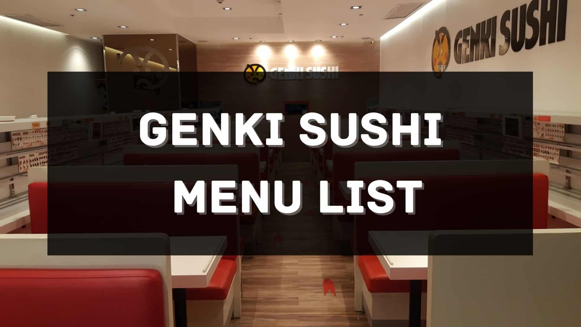 genki sushi menu prices philippines