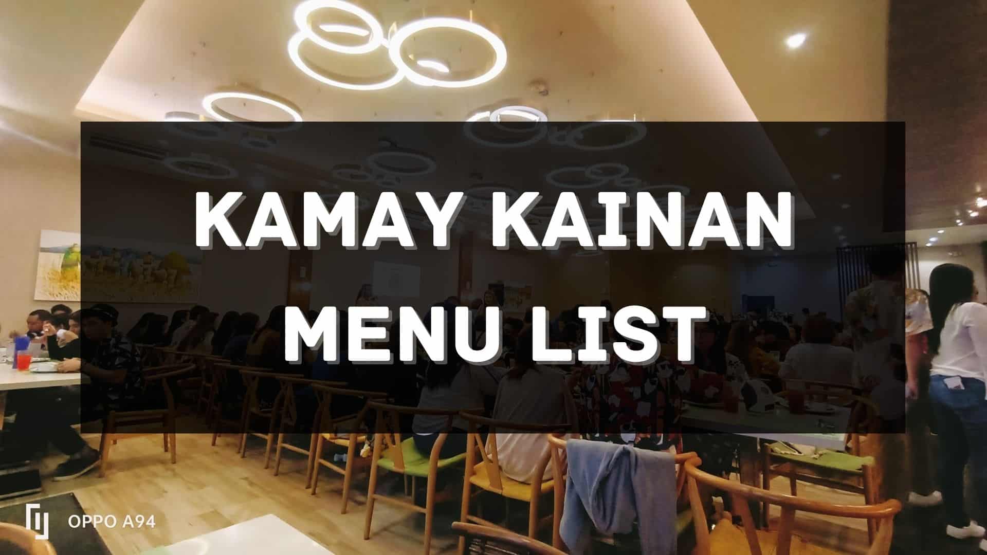 kamay kainan menu prices philippines