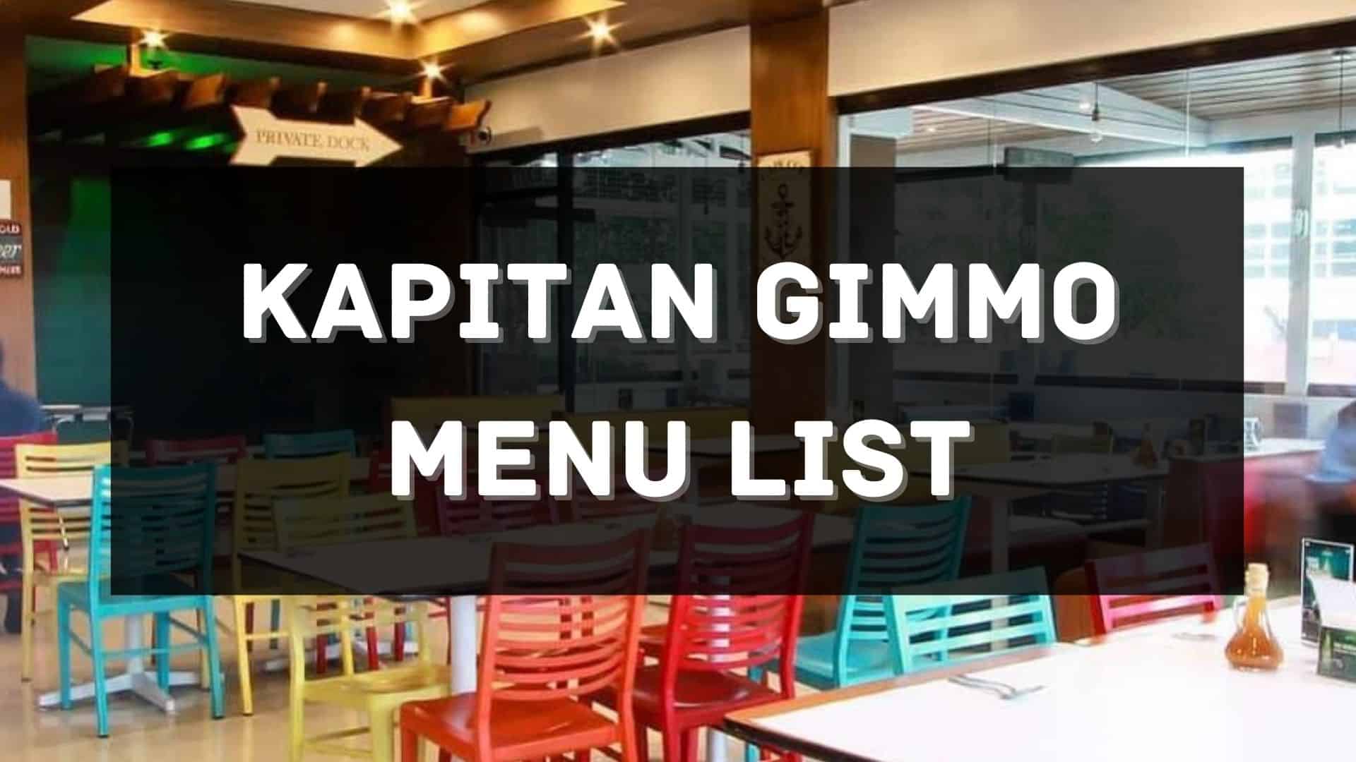 kapitan gimmo menu prices philippines