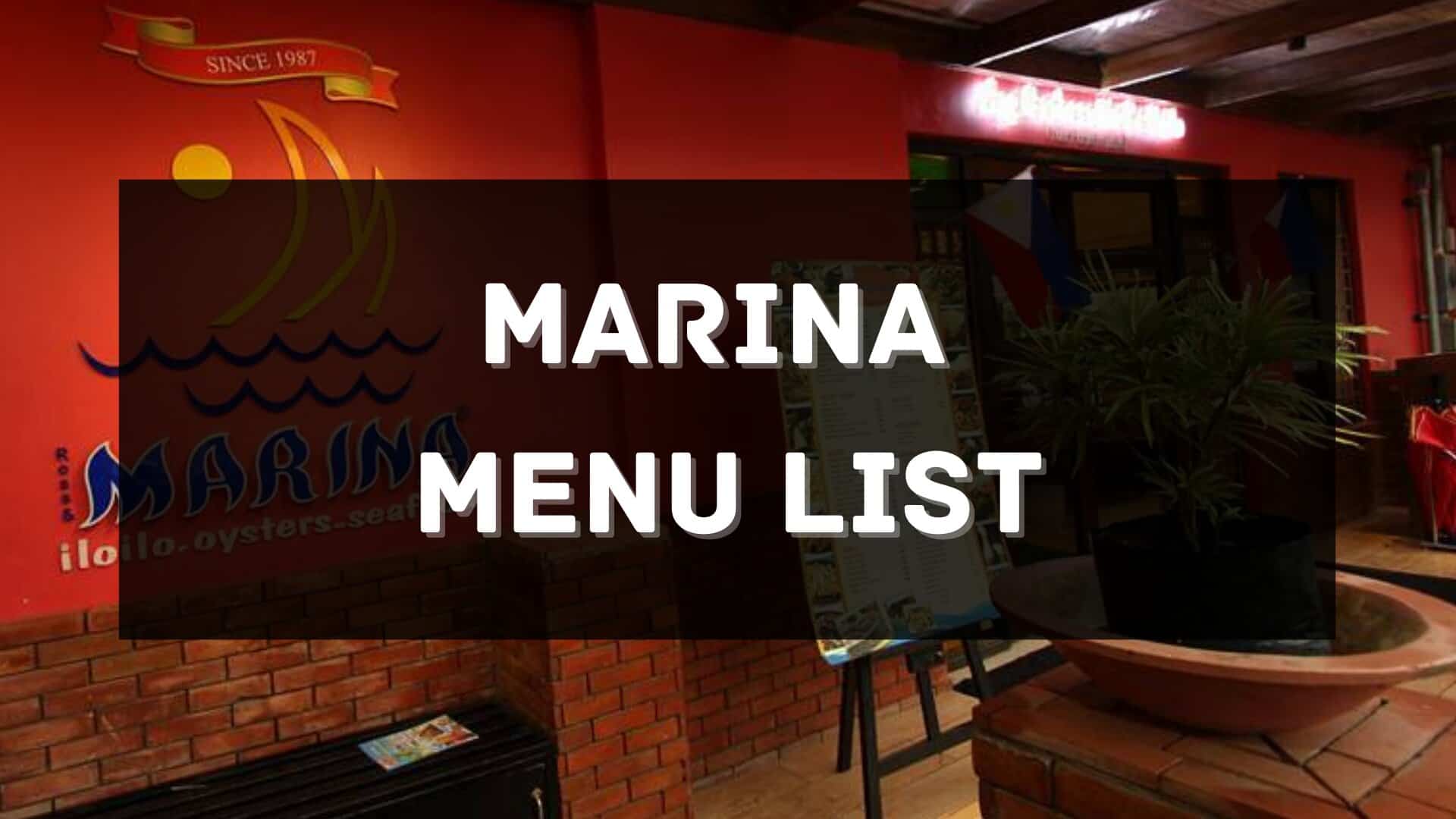 marina menu prices philippines