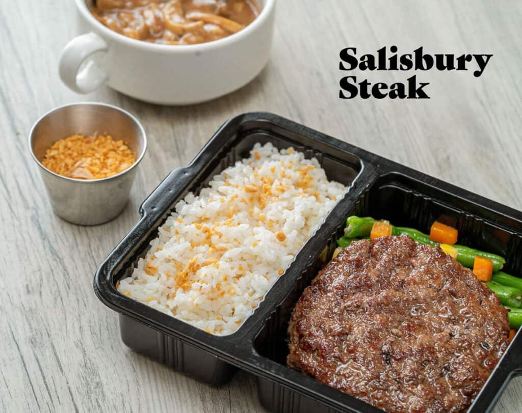 Salisbury steak ready to cooked dish in Acacia Steakhouse