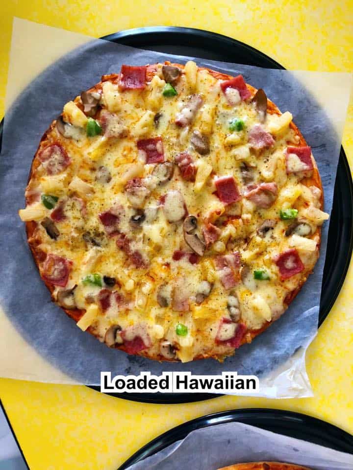 A best-seller menu is the Hawaiian Pizza added with ingredients to make it loaded!