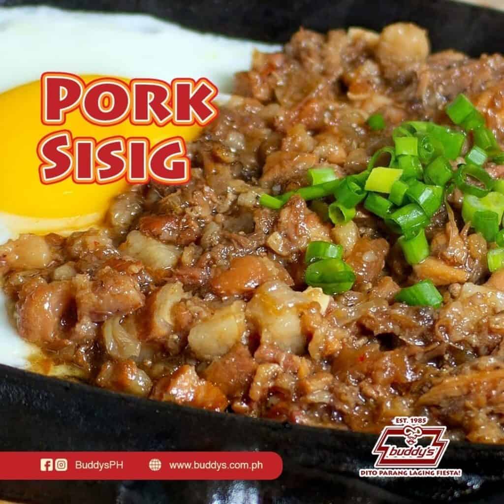 Pork Sisig menu in Buddy's