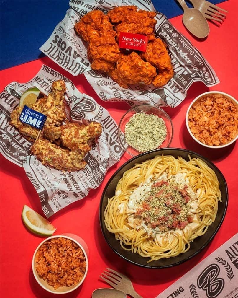 Fam Faves menu for groups offered in Buffalo's Wings N' Things
