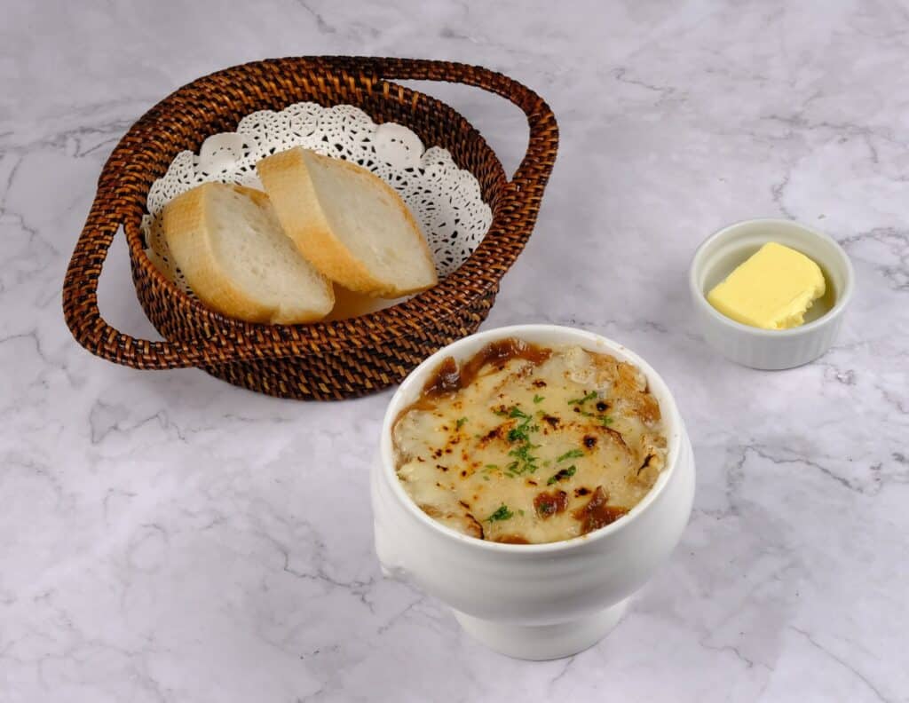 Cafe Adriatico's French Onion soup