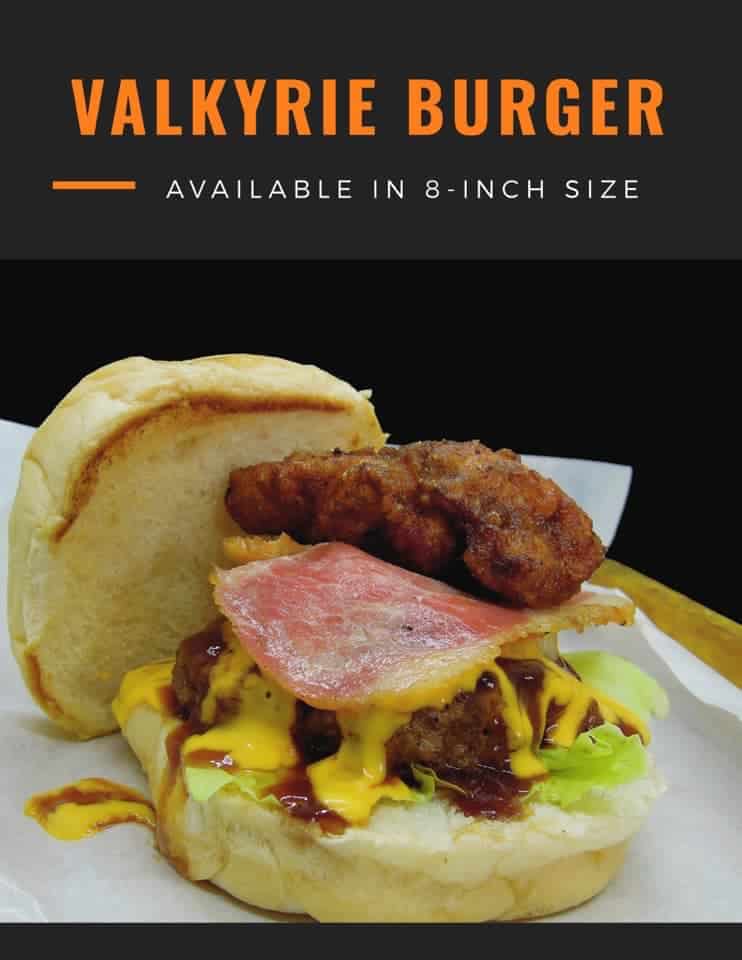 Valkyrie Burger under Specialty burgers menu of Clash of Burgers