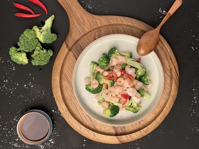broccoli with shrimp