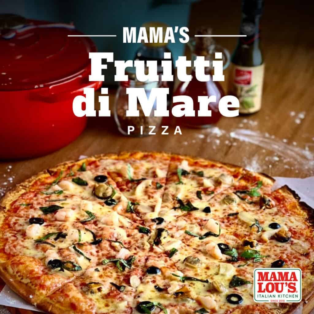 Mama Lou's Fruitti Di Mare pizza