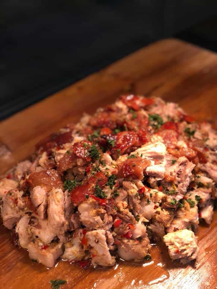 Spicy Garlic Porchetta available in Manilachon's menu