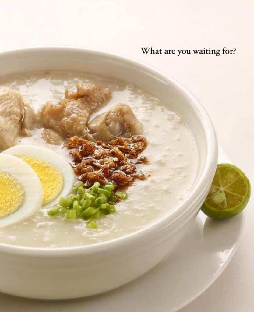 All-time favorites menu is the Arroz Caldo