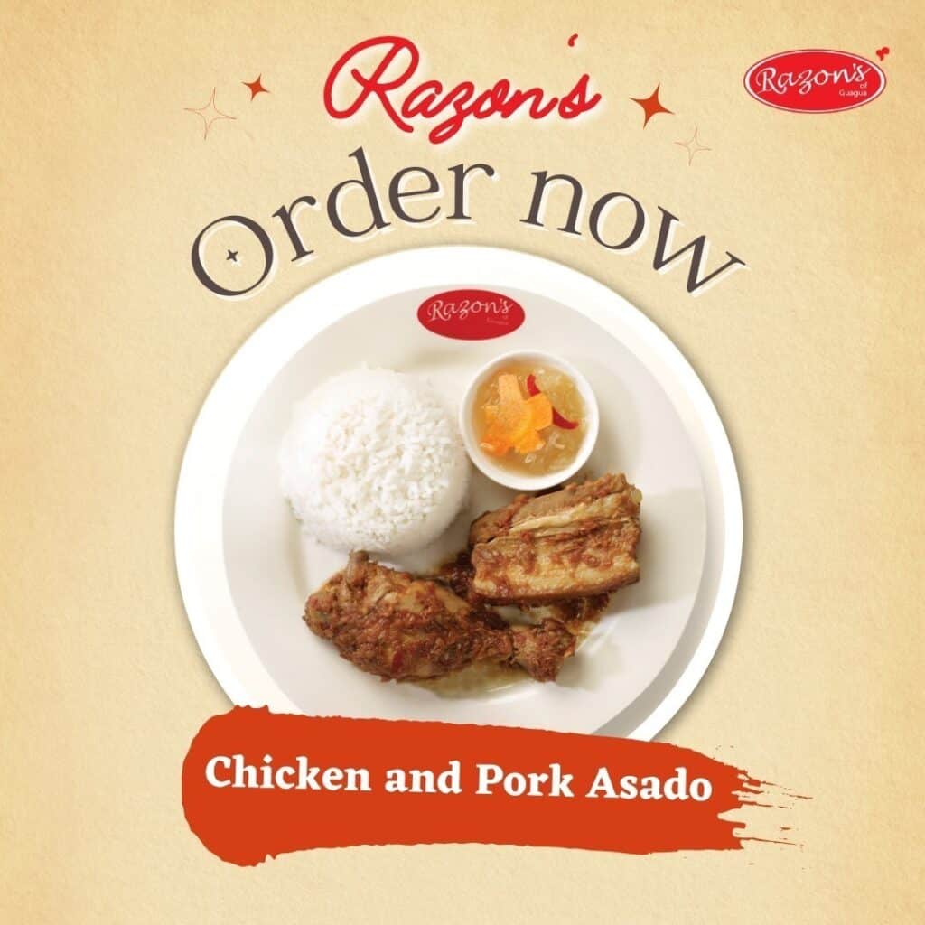 Chicken and Pork Asado menu