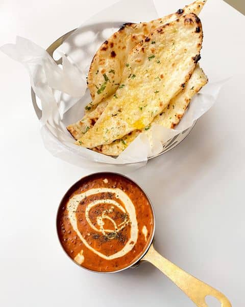 Dhal Soup and Garlic Naan