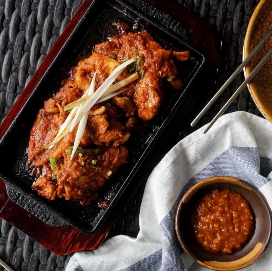Dak Galbi that you'll love if you dine in Sariwon Korean Barbecue
