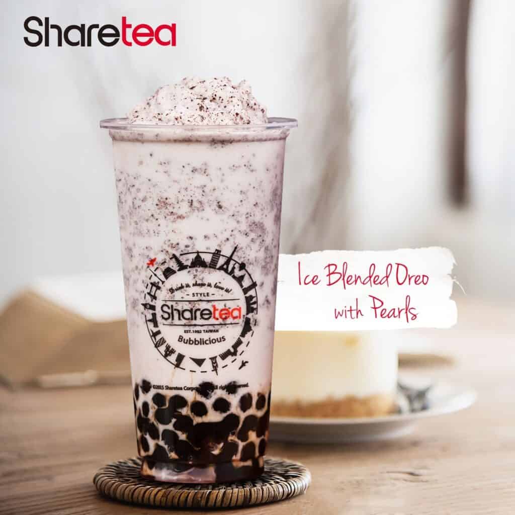 A popular ice blended series is the Ice blended Oreo with Pearls
