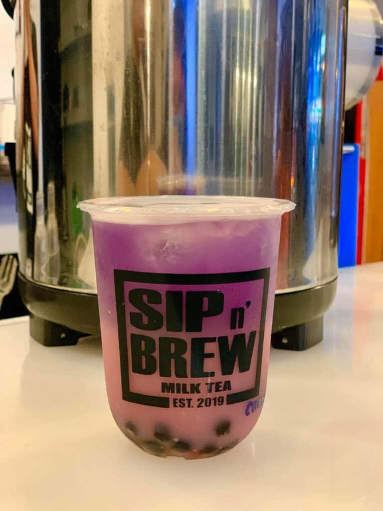 Healthy and refreshing Strawberry Fruity-blue-tea in Sip n Brew