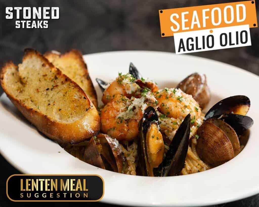 Seafood Aglio Olio for seafood lovers