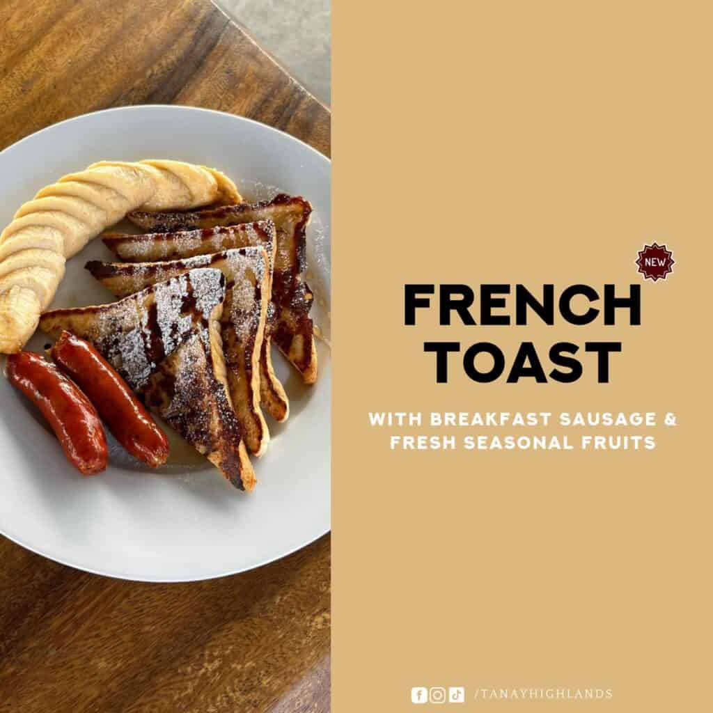 French Toast with Breakfast Sausage and Fresh Fruits