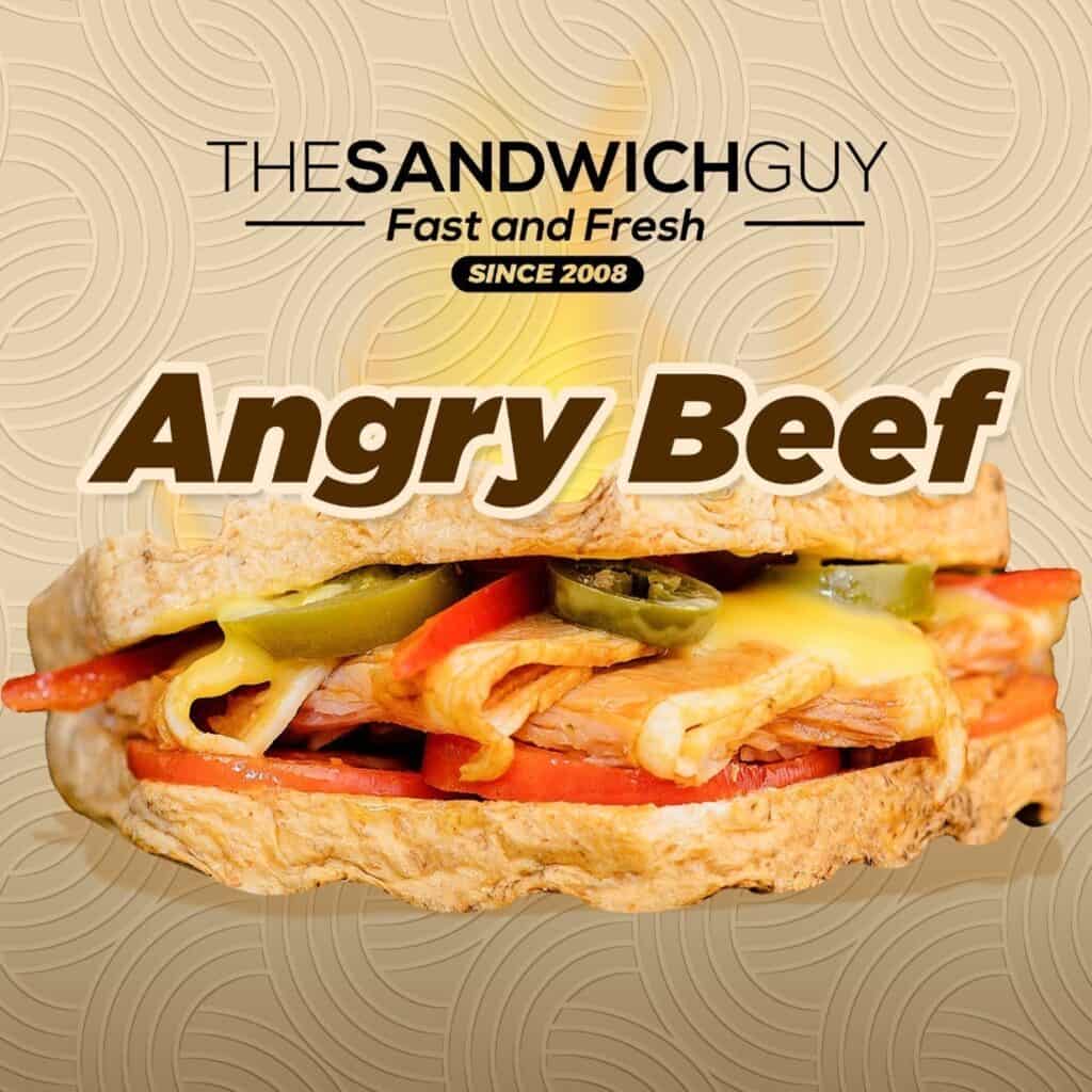 Hot and fiery Angry Beef sandwich