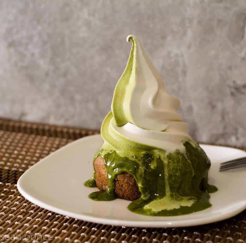 A mouthwatering matcha dessert is Matcha Lava served in Tsujiri Cake menu