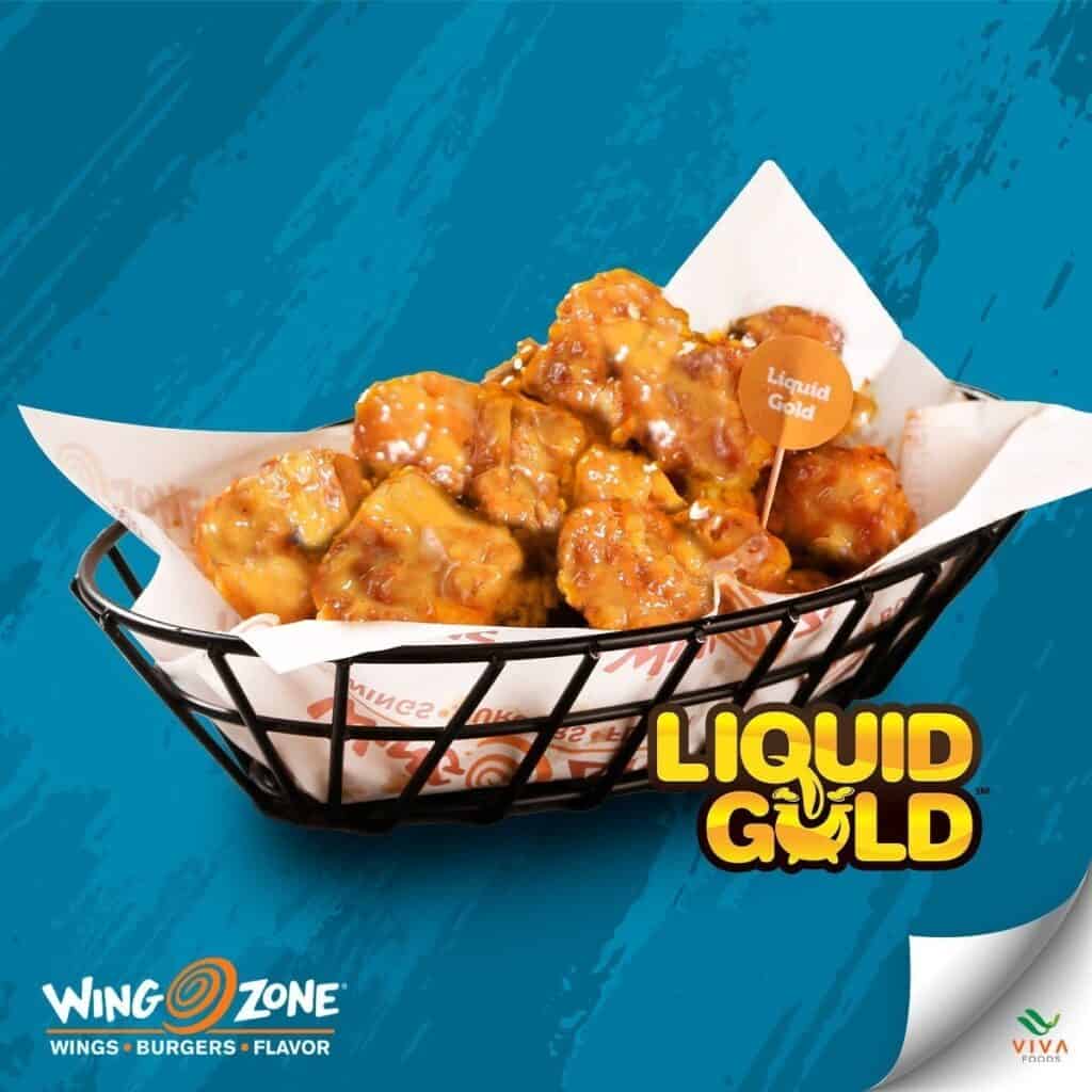 Liquid Gold flavored wings is for those who like sweets