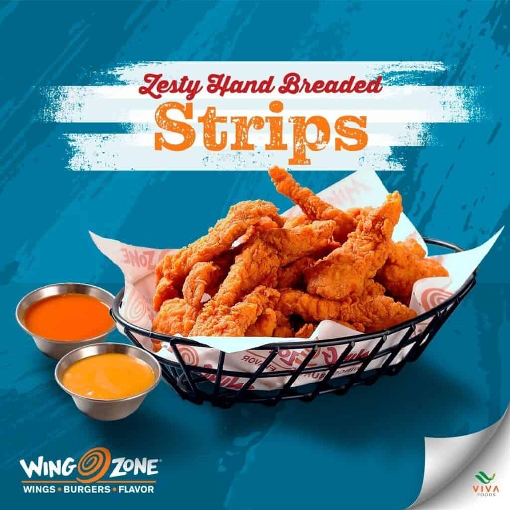 Wing Zone best-selling menu is the Strips