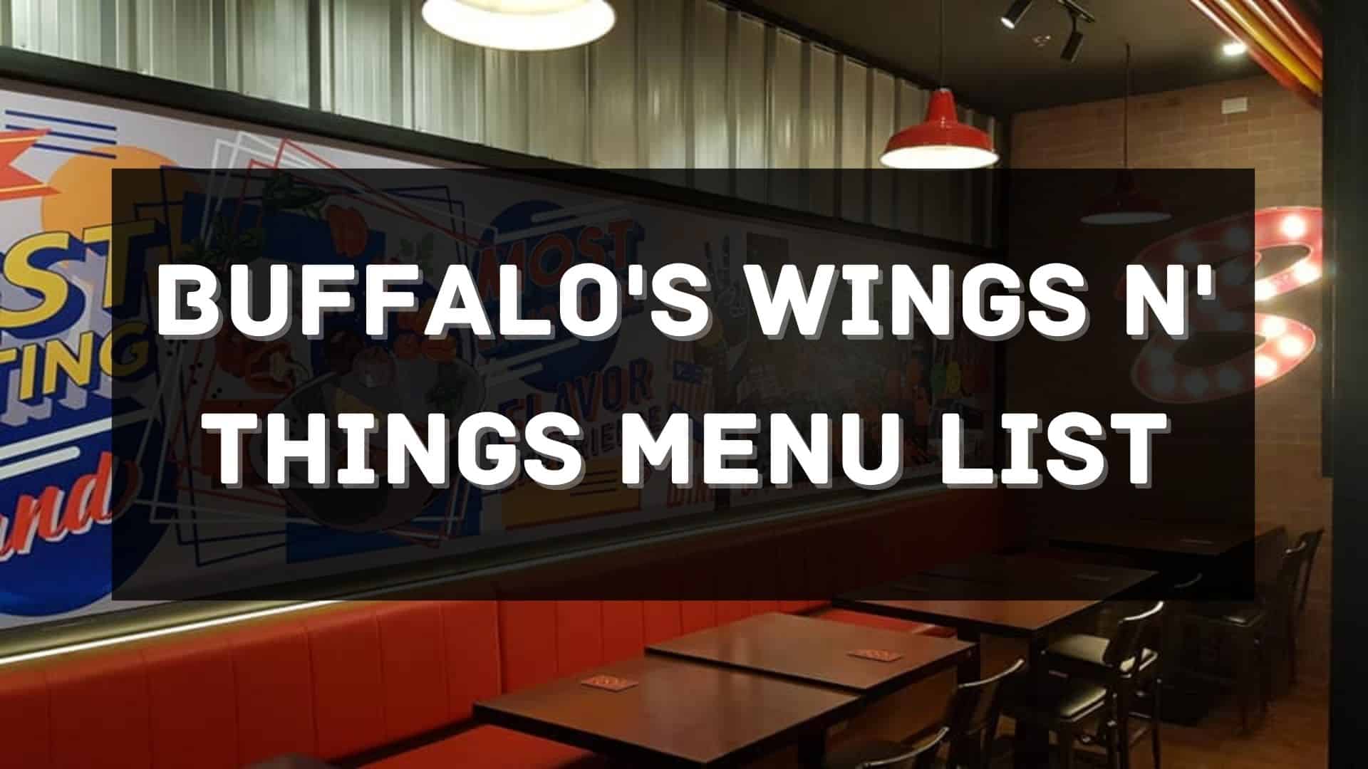 buffalo's wings n' things menu prices philippines