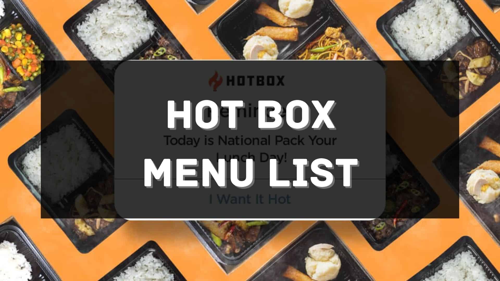 hot box menu prices philippines
