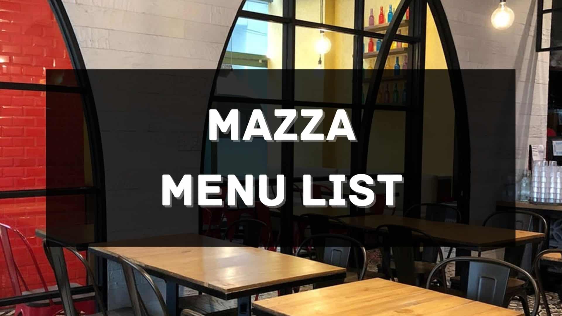 mazza menu prices philippines