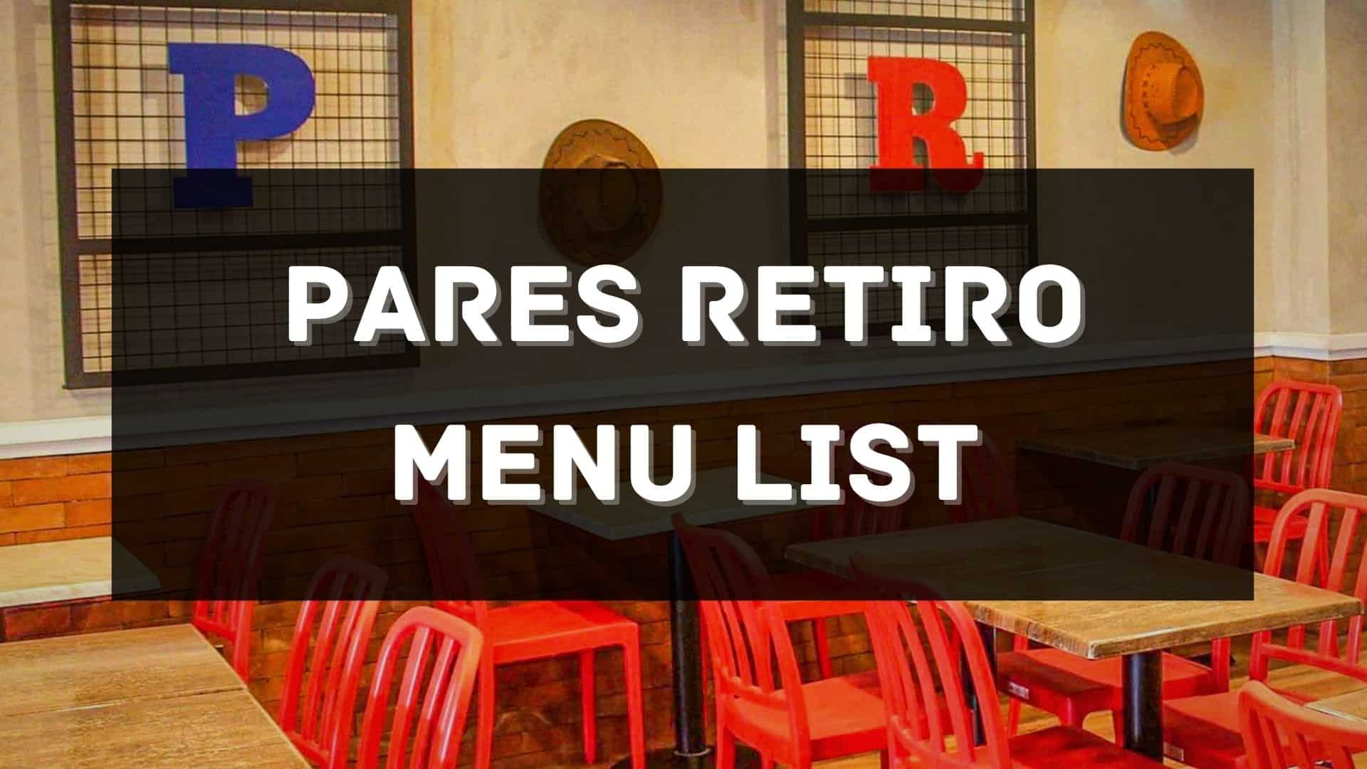 pares retiro menu prices philippines