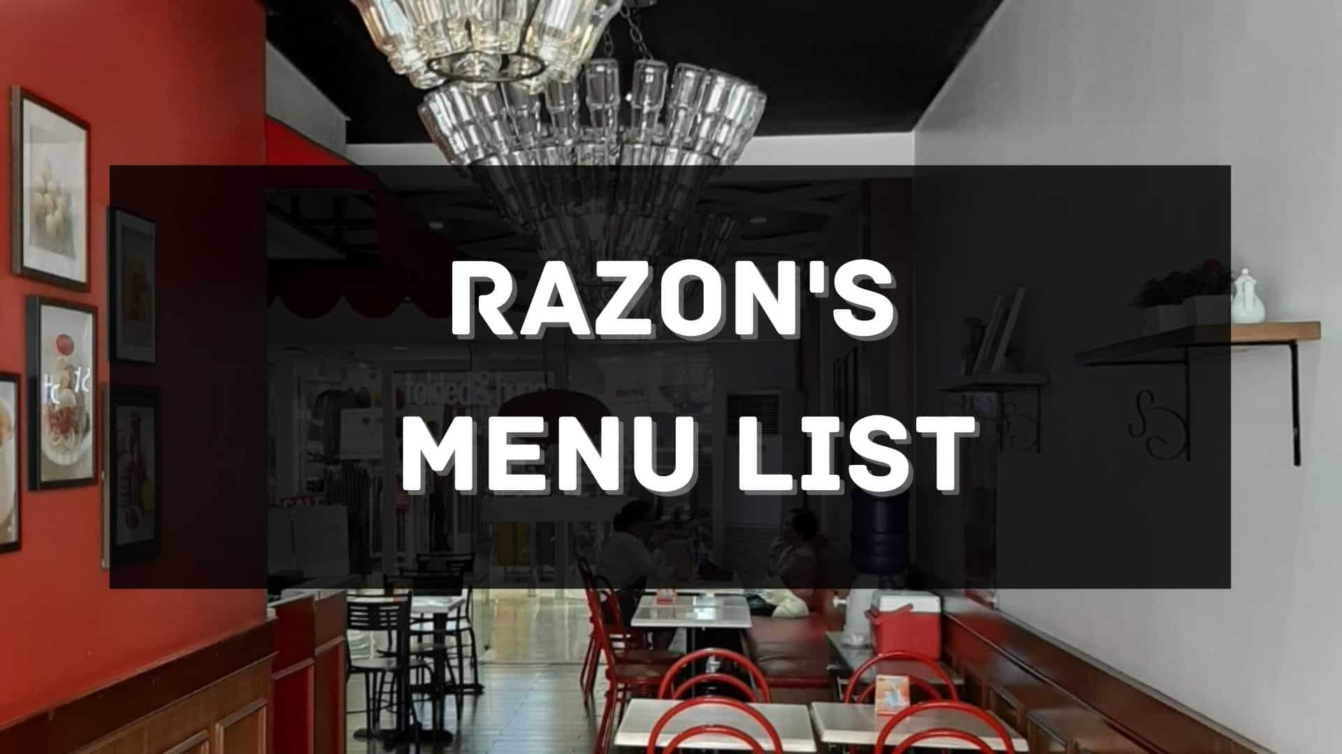 razon's menu prices philippines