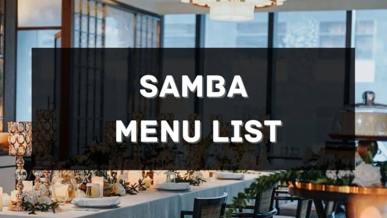 Samba Shangri-la Fort Menu Prices Philippines 2026 [Updated] — All ...