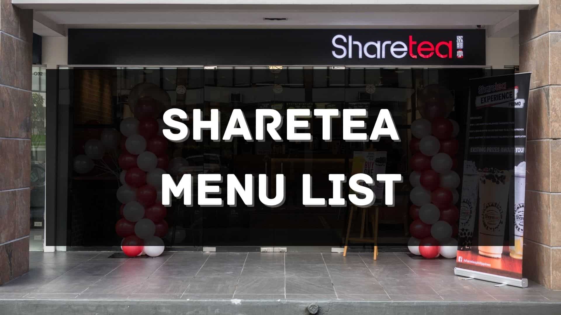sharetea menu prices philippines