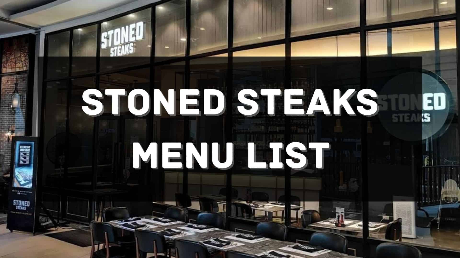 stoned steaks menu prices philippines