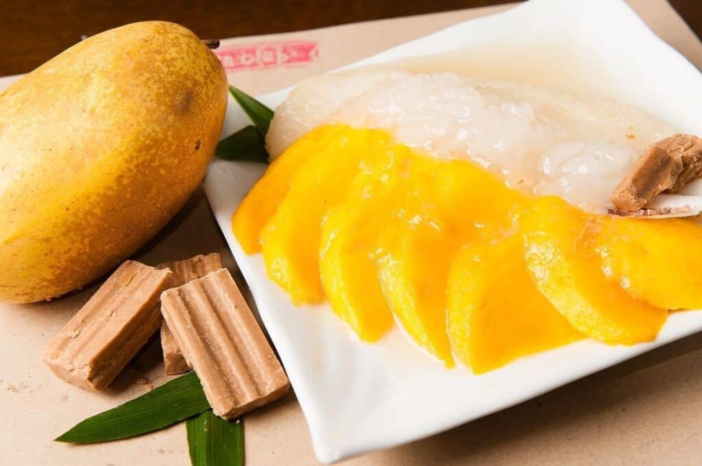 savory mango and suman in dessert menu of Kanin Club