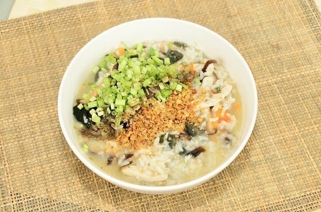 Congee of Asian menu in Le Bar