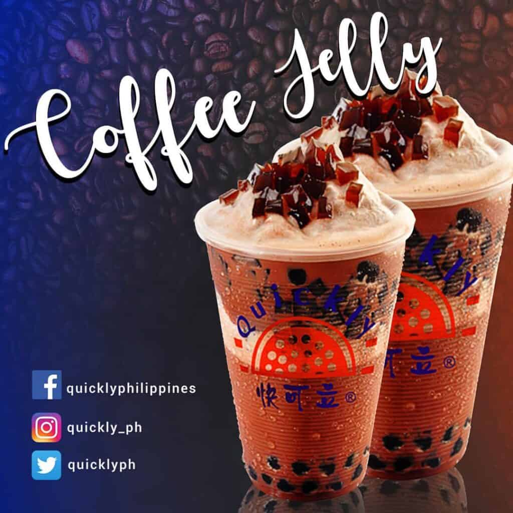 Coffee Jelly is made up of coffe ice and coffee jelly 